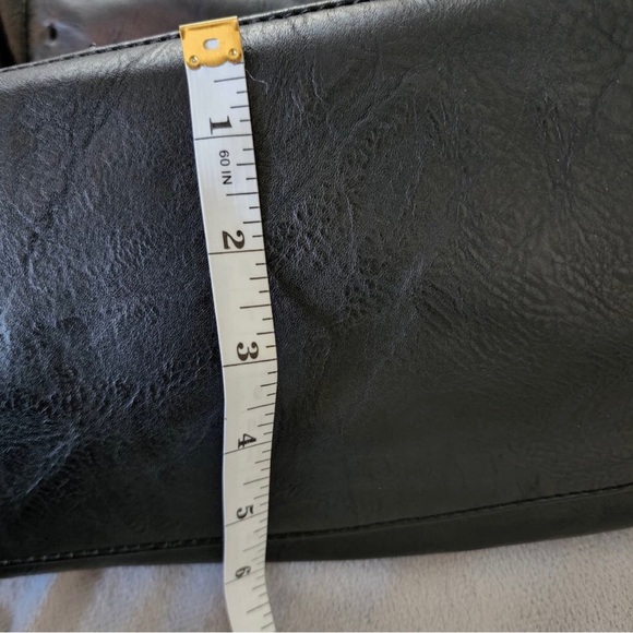 Moda Luxe Black Fringed Hobo Bag. Excellent condition - Picture 6 of 6